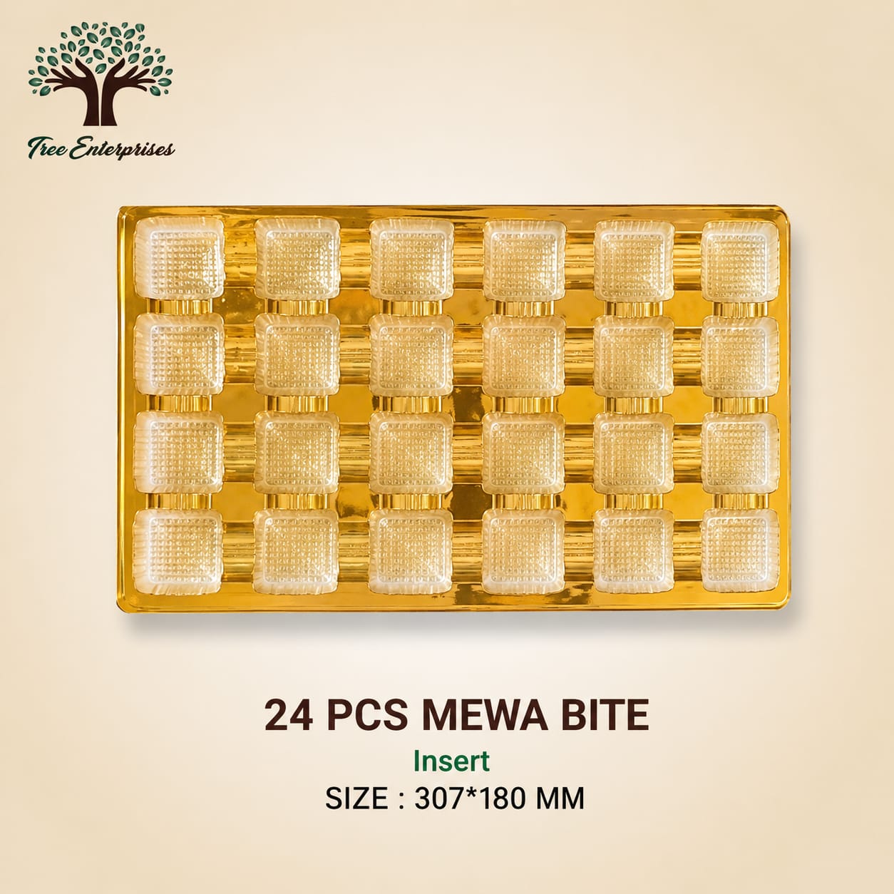 24 PCS MEWA BITE SIZE 307X180 MM